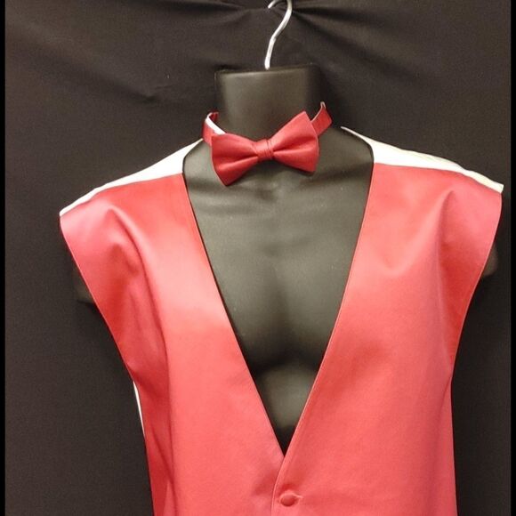 MEN'S LARR BRIO WATERMELON VEST &  SUSPENDERS - Picture 2 of 12